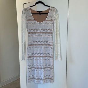 BCBG MaxAzria White Long-Sleeved White Lace Dress Size 6 - GORGEOUS